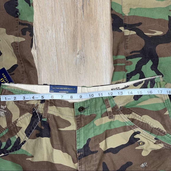 Polo Ralph Lauren Classic Kauai Camo Distressed Cargo Flag Utility Pants 34 30 - Picture 7 of 10
